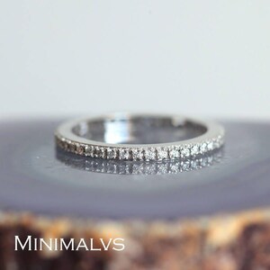 Eternity Diamond Band, Eternity Diamond Ring, White Gold Diamond Ring, Rose Gold Diamond Ring, classic Diamond Band, Band For Her image 2