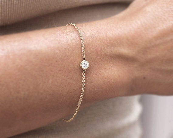 Bracelet solitaire diamant hot sale