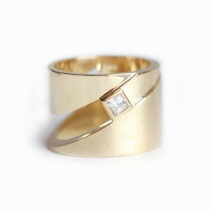 指輪・リング Combination Gold/Brass Square Wide Silver Cigar Band / Ring Combination Gold/Brass Square Wide Silver Cigar Band / Ring