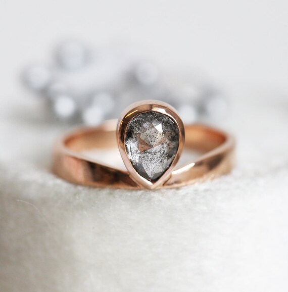 Etsy pear store engagement ring