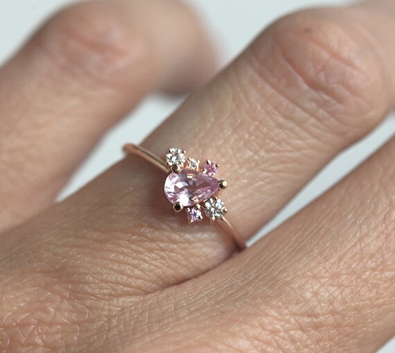 Light pink sapphire on sale ring