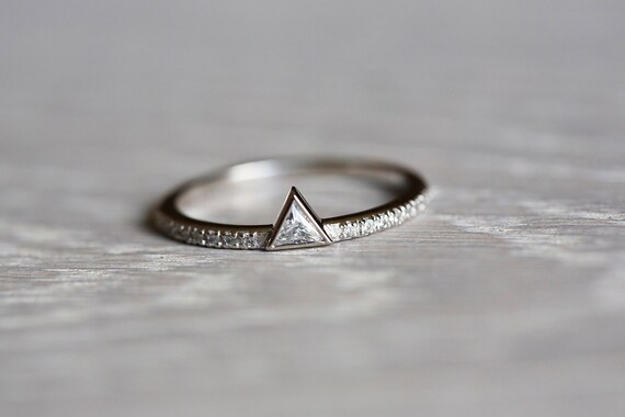 Trillion on sale diamond ring