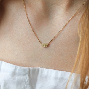 Apollonia Sunset Necklace, Dainty gold sun necklace image 6