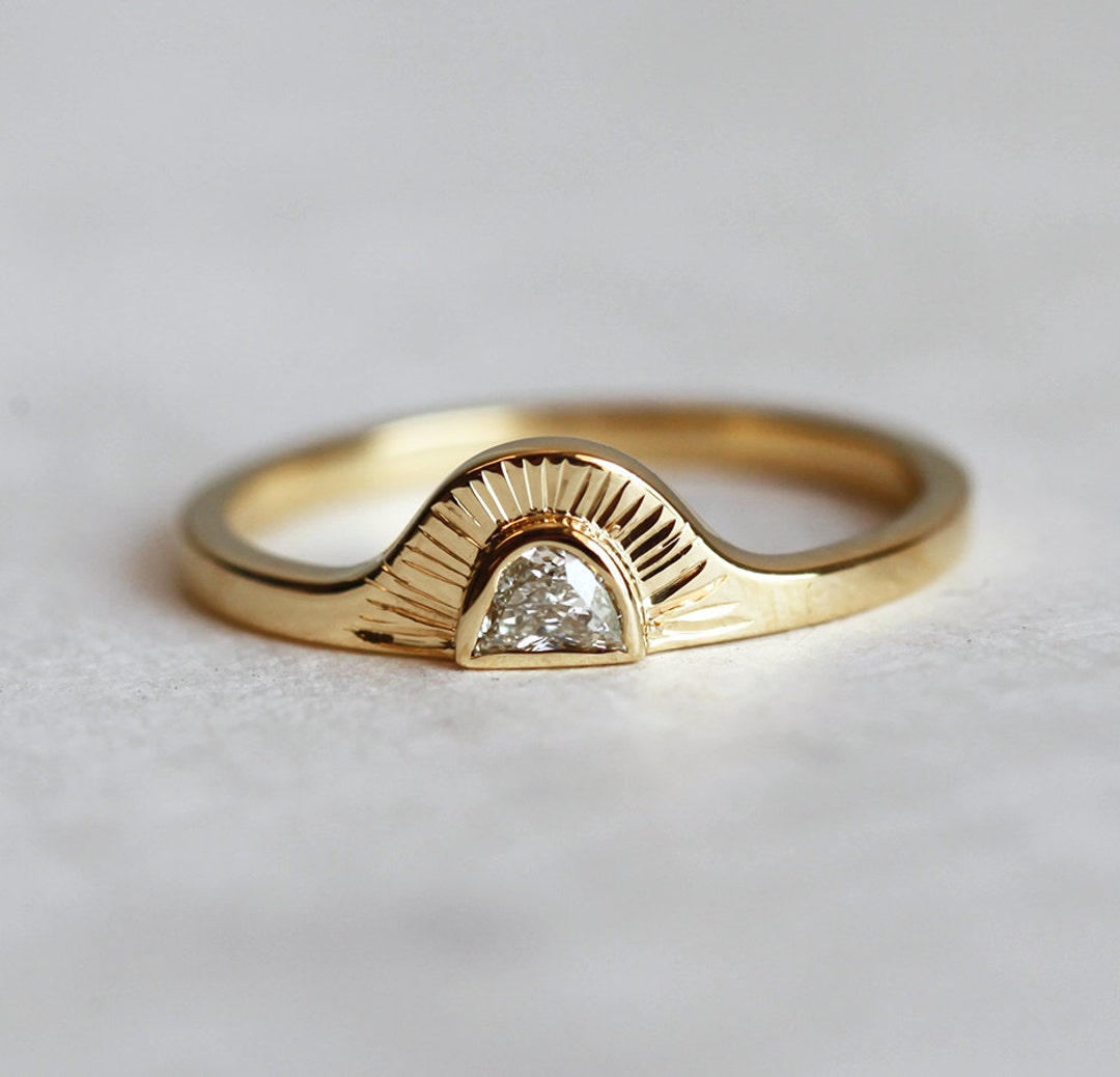 Boho chic engagement online rings