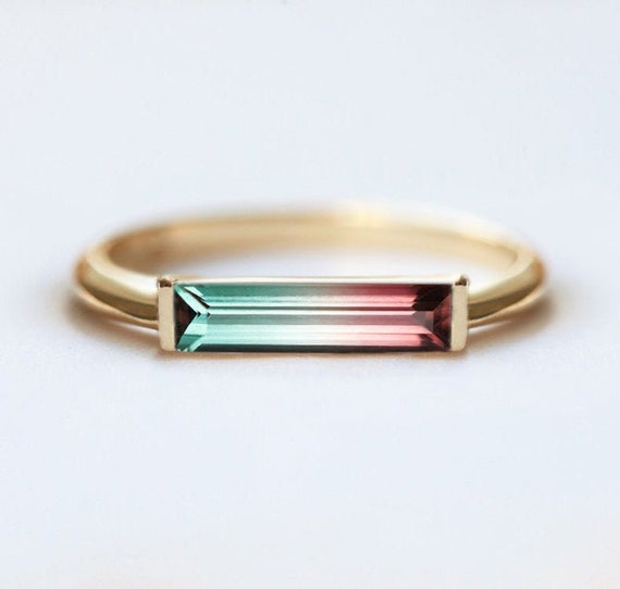 Gold And Gemstone 58.5% Watermelon Tourmaline Ring, Size: 14 at Rs 10200 in  New Delhi