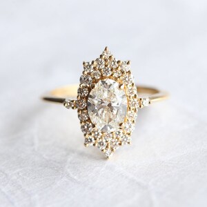 1.5ct diamond ring, Halo diamond ring, Diamond engagement ring, Over one carat diamond ring, oval diamond ring image 4