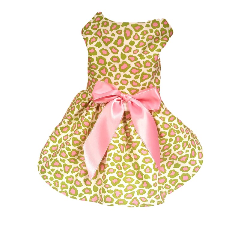 Dog Dress Dog Clothing Small Dog Dress Pet Clothing Cheetah Print