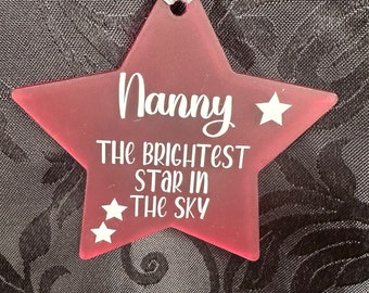 The Brightest Star in the sky , Memorial Star , Grandfather , Nanny , Grandma, dad , mum etc