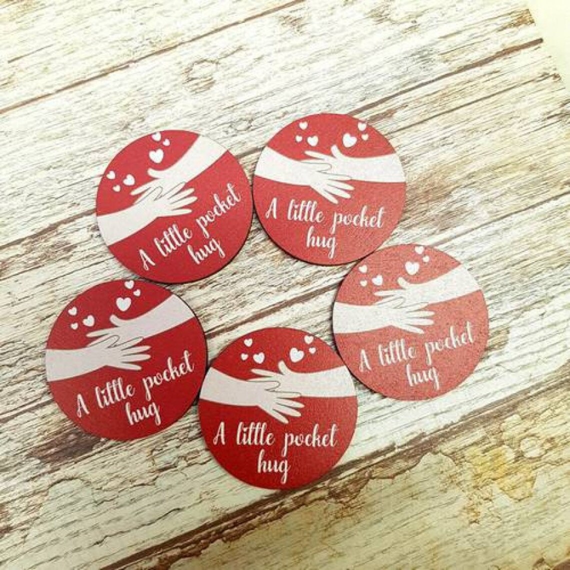 Pocket hug Gift Little Pocket Token Gift Token Send a Hug Etsy