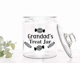 Grandad's Treat Jar - Gift for Grandad | Personalised Treat Jar | Personalised Sweet Jar | Father's day | Birthday Gift