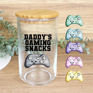 Personalised Gaming Treats Jar- Gaming Controller- Treat for Gaming -Gaming Snacks - Custom Message - Gift for Him , her , Father's day