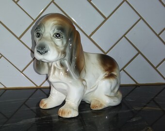 Relpo vintage ceramic  dog shaped planter. 6346. Very cute! Includes Free Shipping!