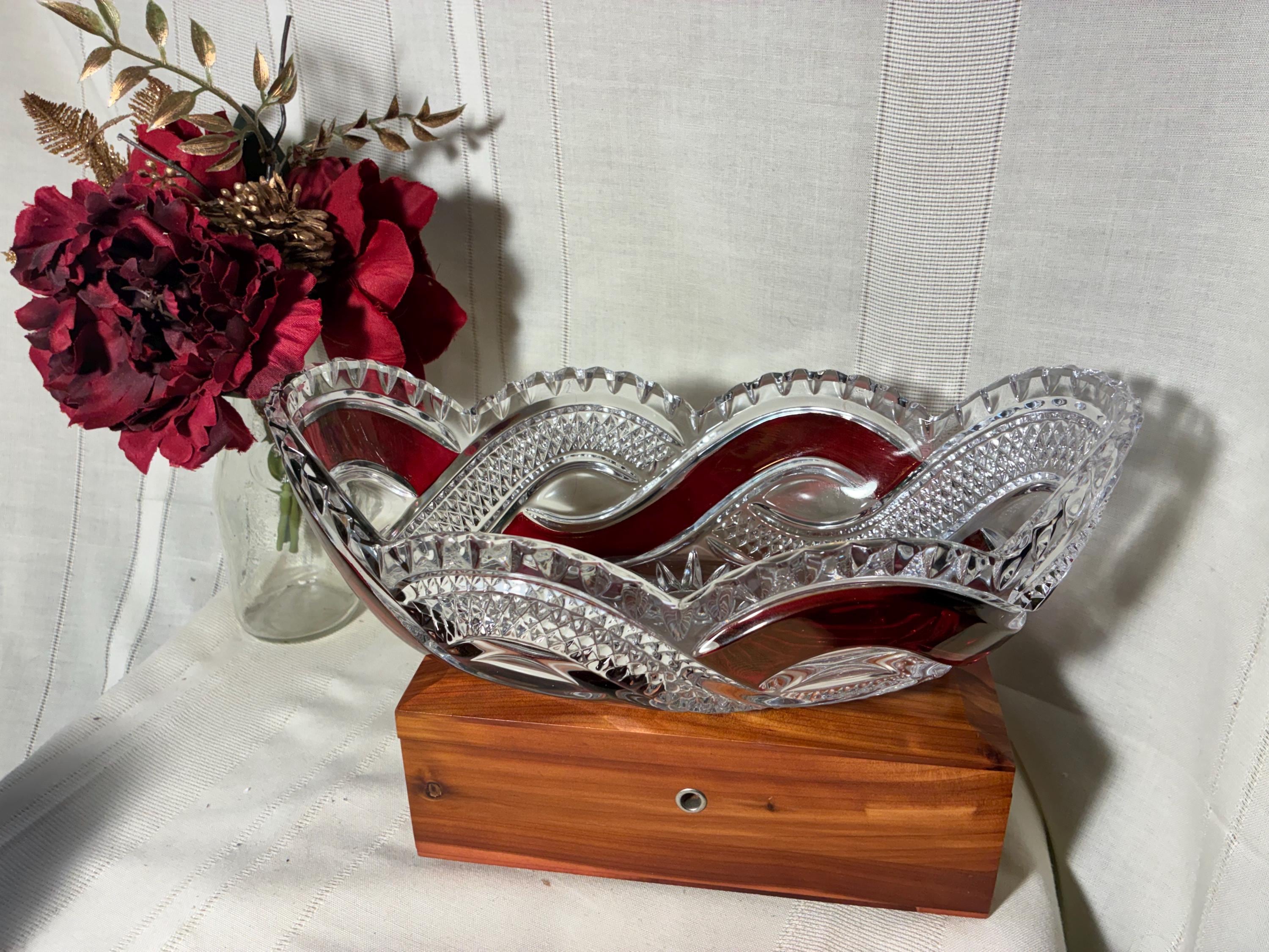 Antique Crystal Bowl - Etsy