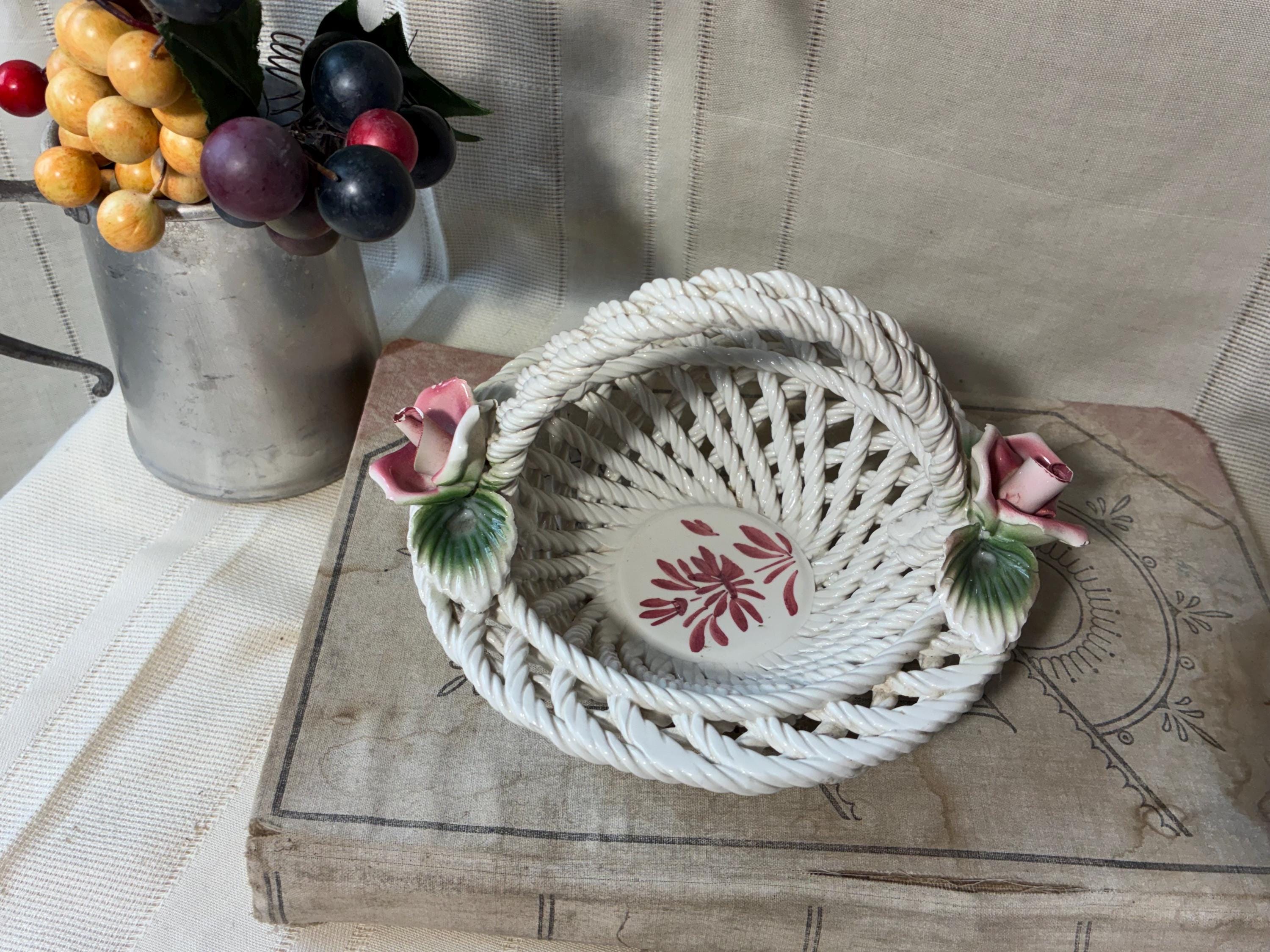 Porcelain Basket Roses - Etsy