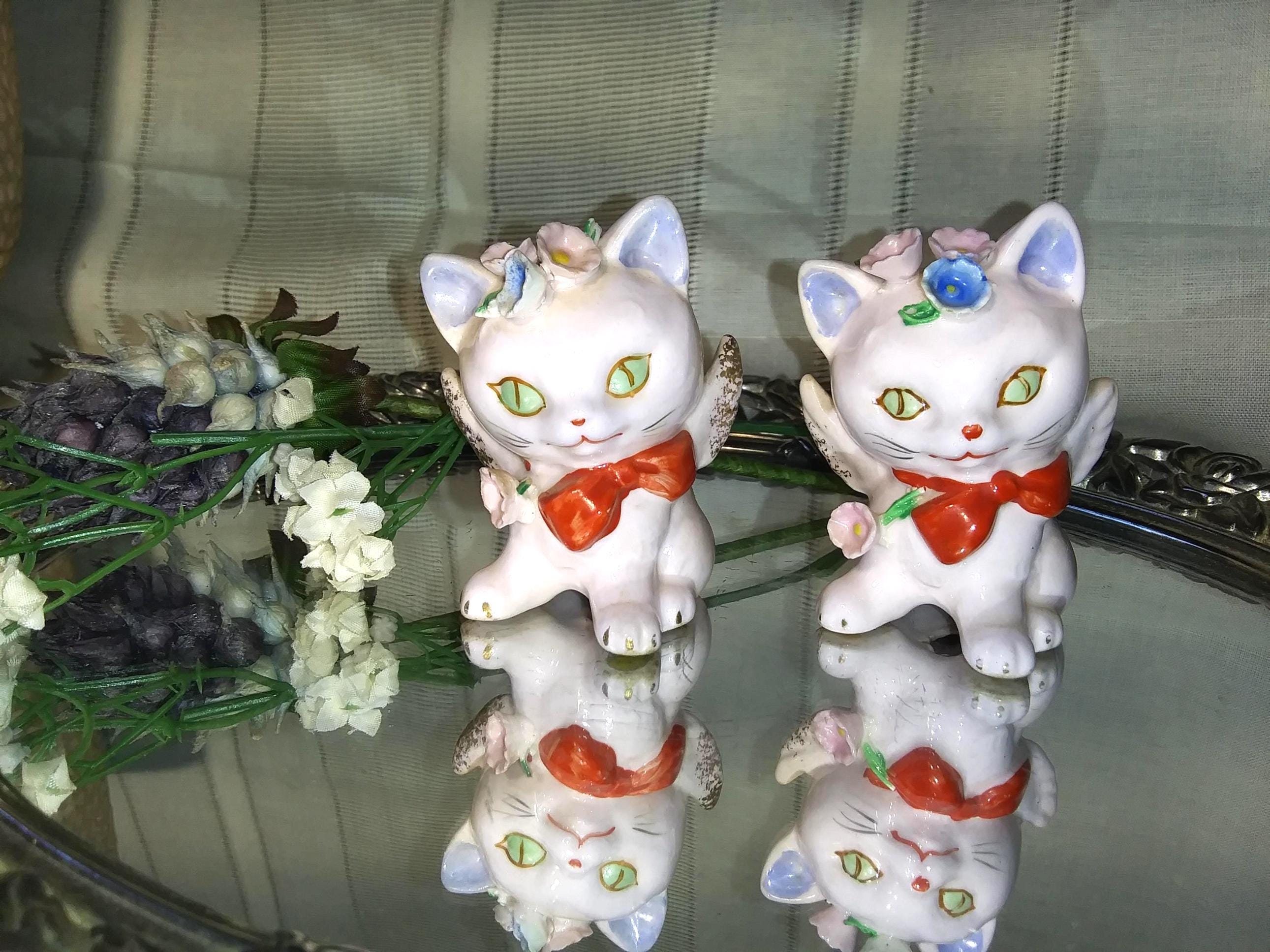 Japanese 1950's Porcelain Cat - Etsy