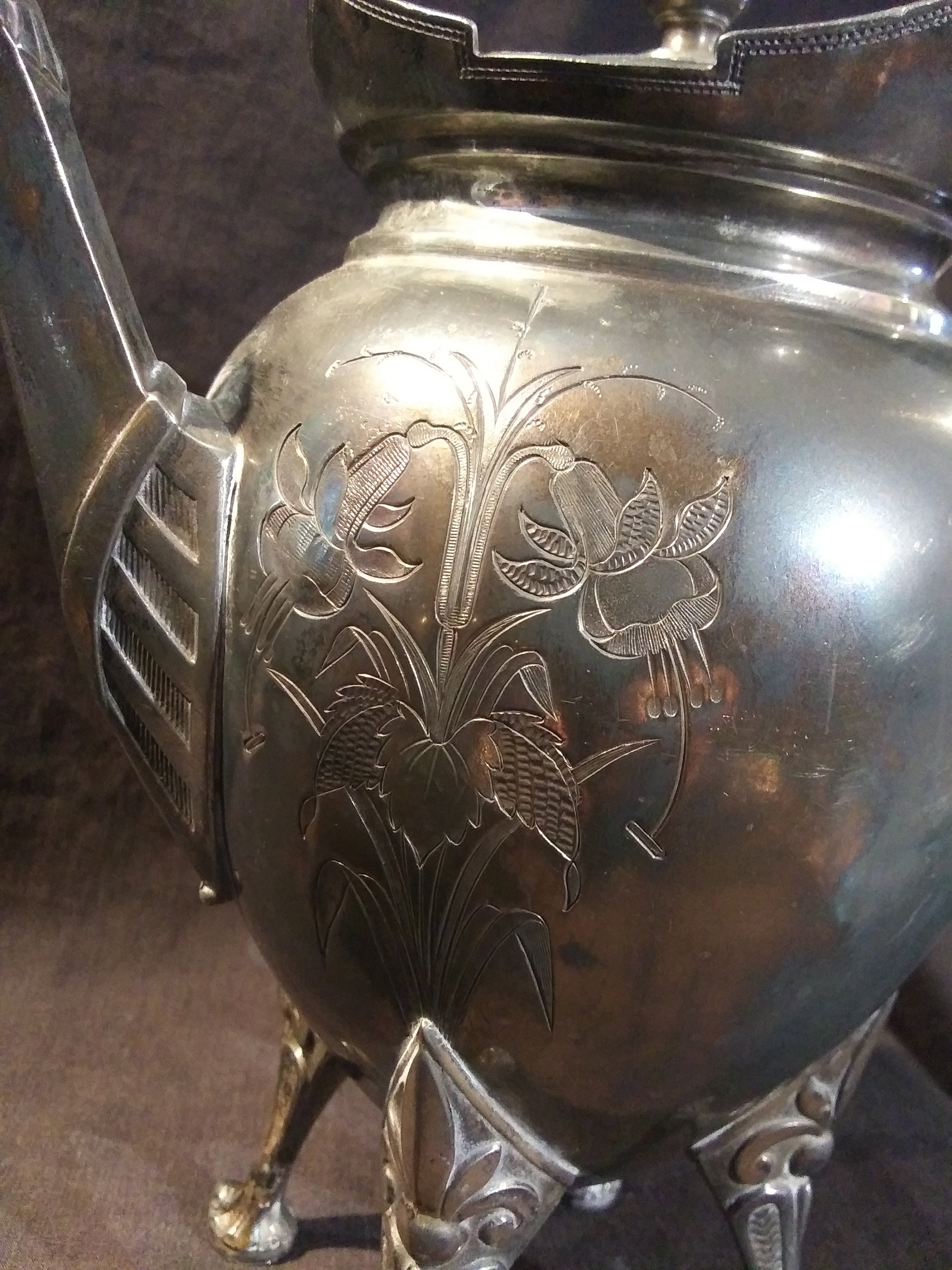 1910年 ART DECO MERIDEN CO. 純銀P. アンティーク ビンテージ 