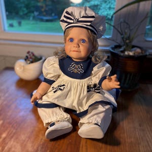 Virginia Ehrlich (VE) Turner 1983 Sailor girl doll, Hailey. 26” designer /artist vinyl doll. Hand signed & dated. Free Shipping!