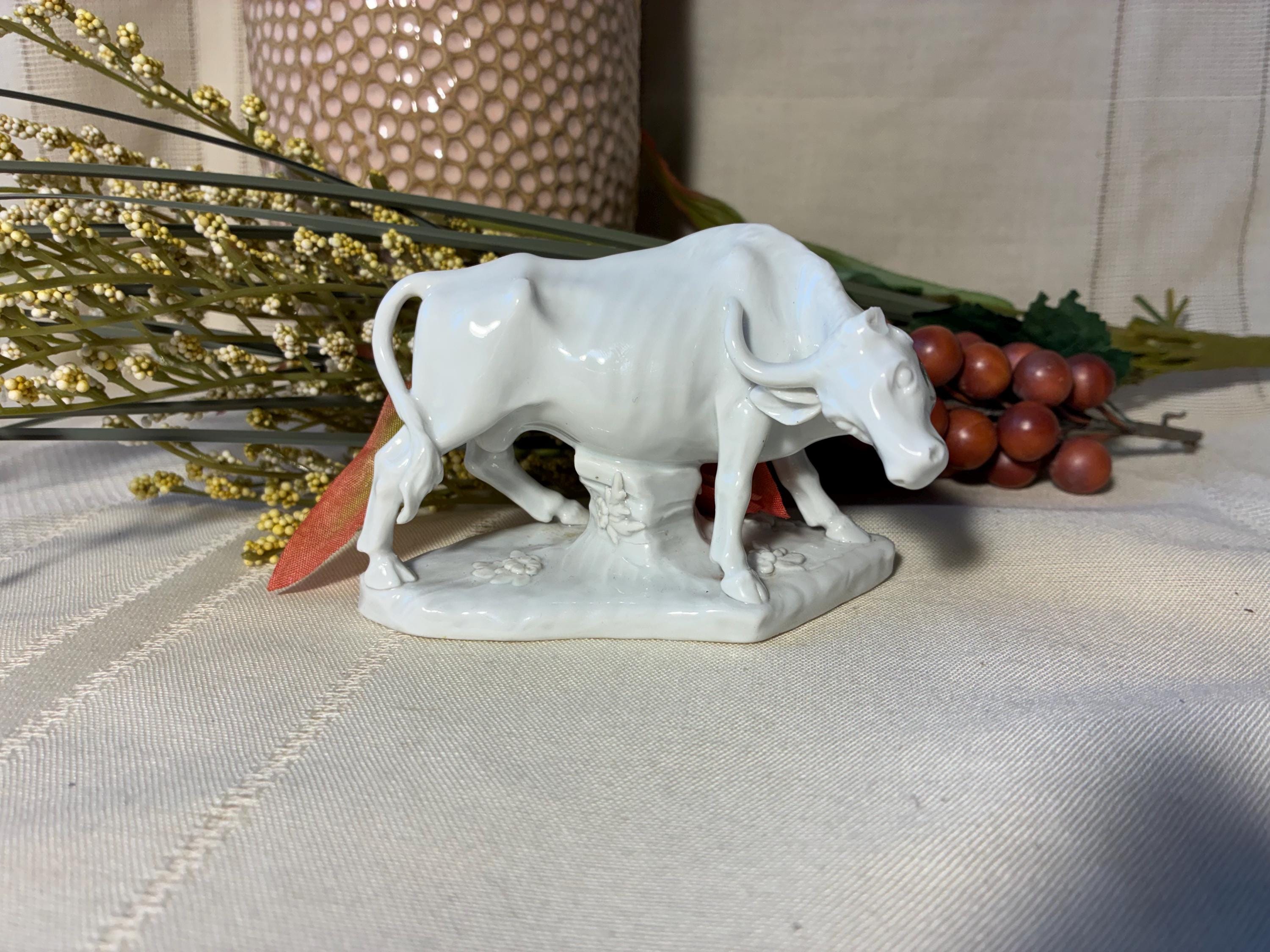  Bulls&Bears 置物 ホワイトポーセリン White Porcelain Bull - Etsy