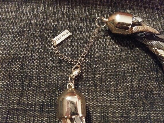 Dramatic Statement necklace. Mixed Metal tone twi… - image 5