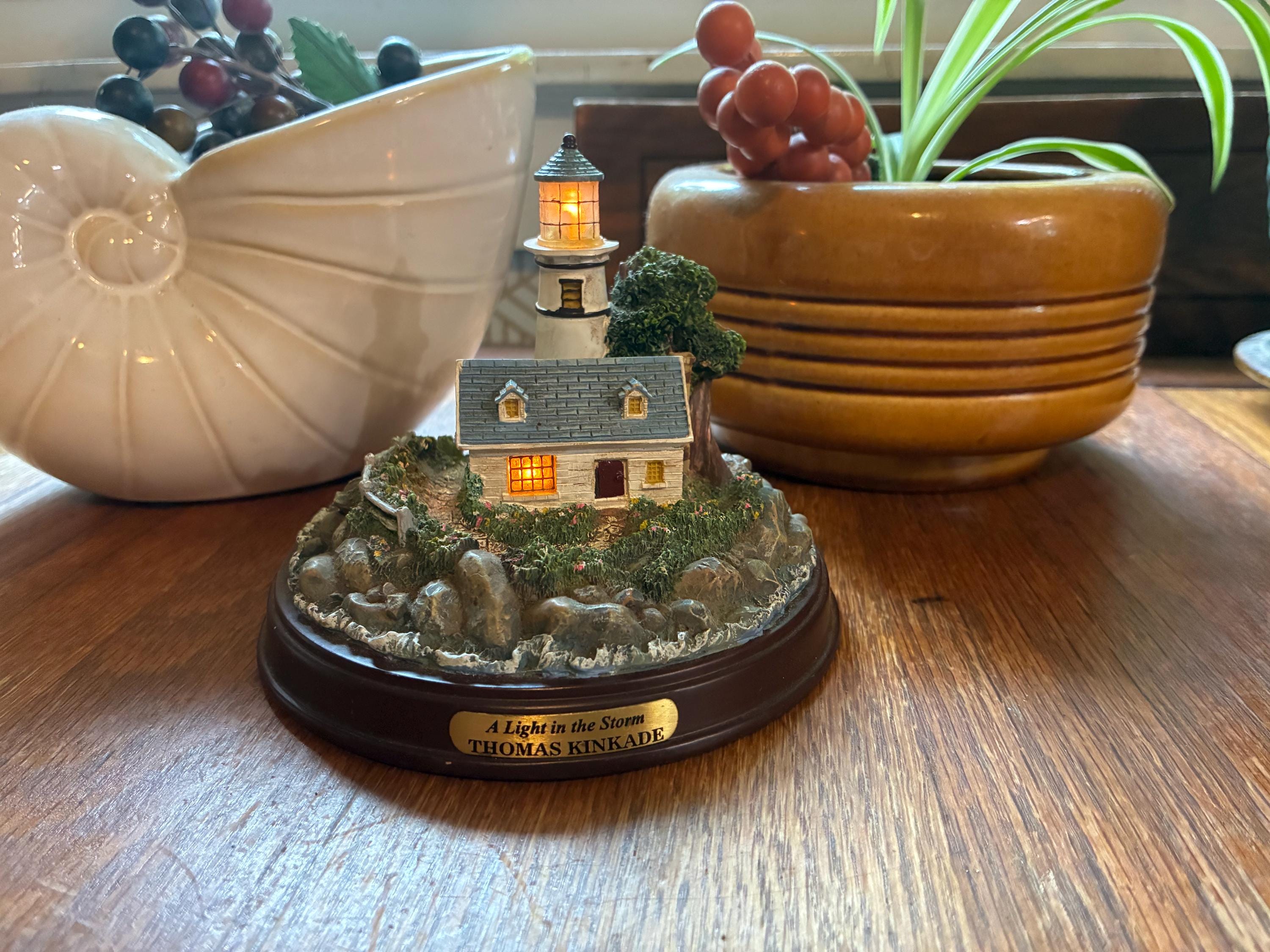 Thomas Kinkade Lighthouse Figurines - Etsy