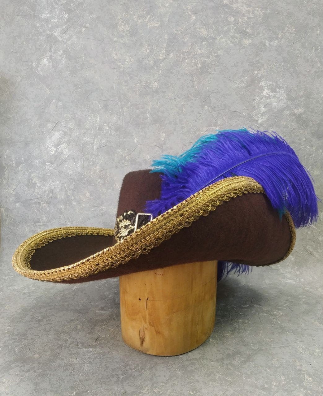 Musketeer Hat With Gold Lace 17th 