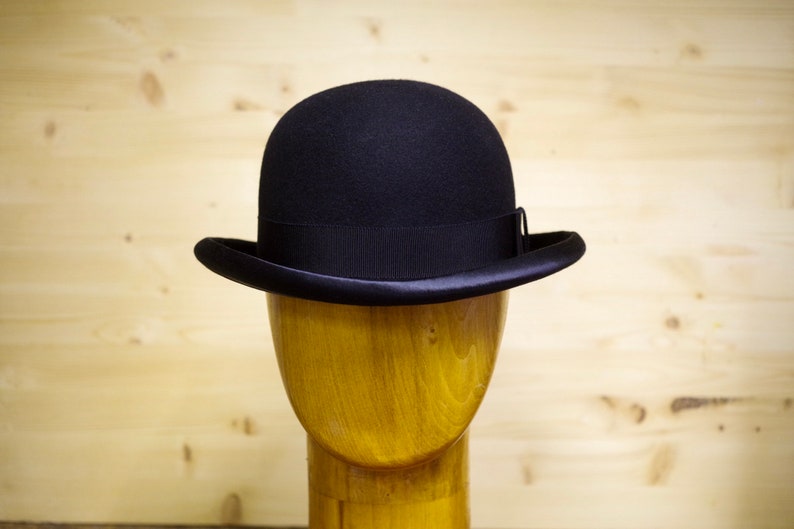 Classic bowler hat Fashion Accessory Cosplay Hat Mens Black Etsy