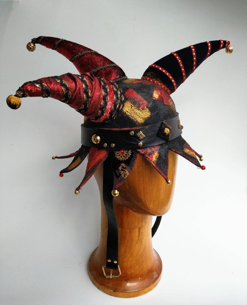 Court Jester hat Circus carnival clown party hat crown Etsy