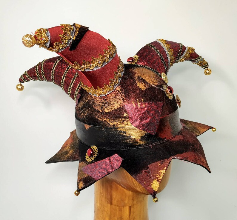 Court Jester hat Circus carnival clown party hat crown Etsy