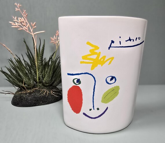 マスターピース・エディションズによるピカソ風ヴィンテージ陶器花瓶 