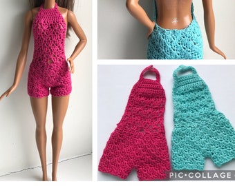 Crochet Doll shorts Playsuit/Jumpsuit