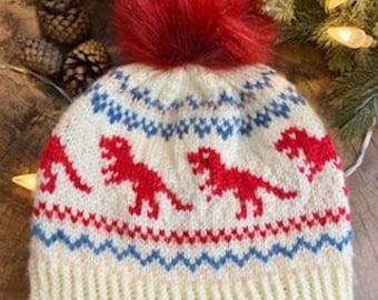 PATRÓN DE TEJIDO: Gorro de dinosaurio