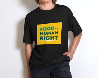 Food is a Human Right - Fundraiser - Unisex performance crew neck t-shirt