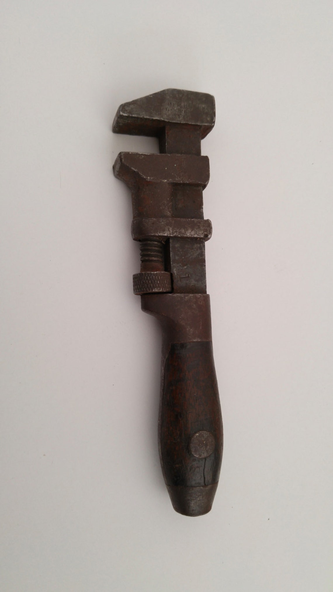 Antique Wood Handle Monkey Wrench Wooden Handle Monkey Wrench Antique