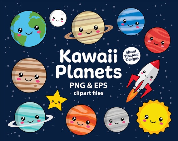 Kawaii Planets Clipart Cute Cartoon Planets Clip Art PNG & - Etsy Kawaii Planets Clipart Cute Cartoon Planets Clip Art PNG & - Etsy