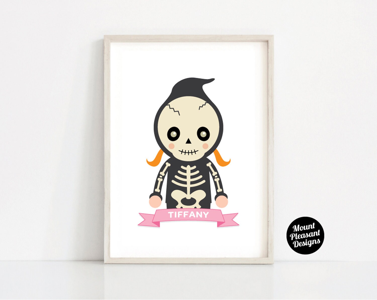 Skeleton suit Girl Printable personalized Girls Halloween | Etsy