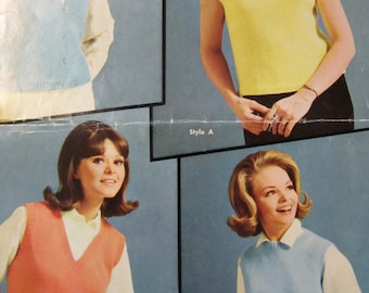 Trio of 1960s Mary Maxim Vintage Knit Pattern Booklets