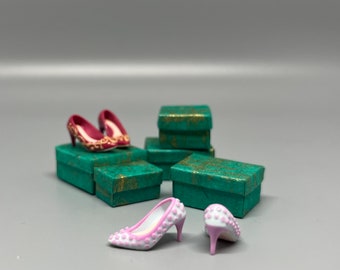 Handmade 1/12 dollhouse miniature shoes modern Victorian style