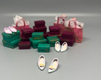 handmade 1/12 miniature dollhouse shoes, heels by YinyingO