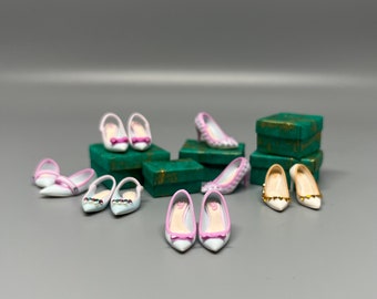 handmade 1/12 miniature dollhouse shoes, heels by YinyingO
