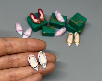 handmade 1/12 miniature dollhouse shoes, heels by YinyingO