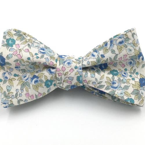 Blue Bow Tie Dusty Blue Mens Light Blue and Light Green - Etsy