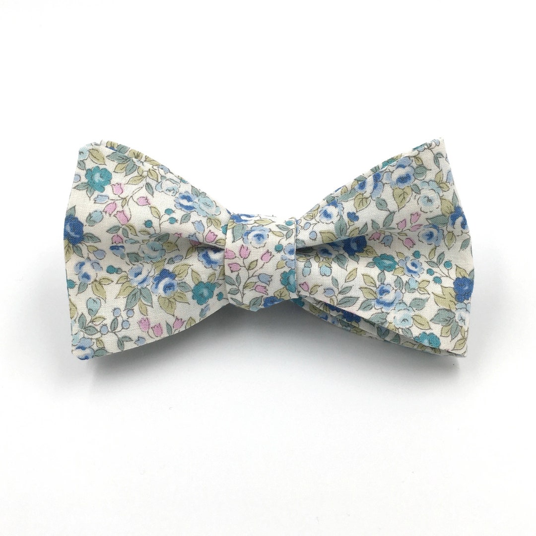 Blue Bow Tie Dusty Blue Mens Light Blue and Light Green - Etsy