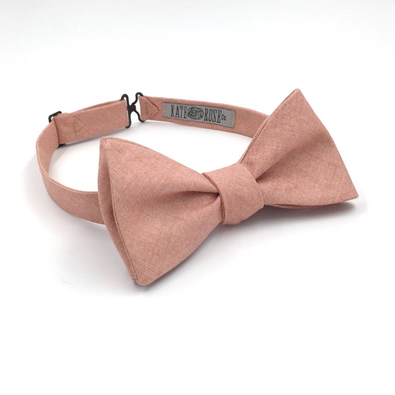 Men/'s Dusty Rose Tie Rose Gold Wedding Mauve Rose Bowtie Rose Gold Traditional Self-Tie or Pre-Tied Style Rose Gold Bow Tie