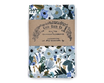 Dusty Blue Floral Pocket Square, Floral Handkerchief Hanky