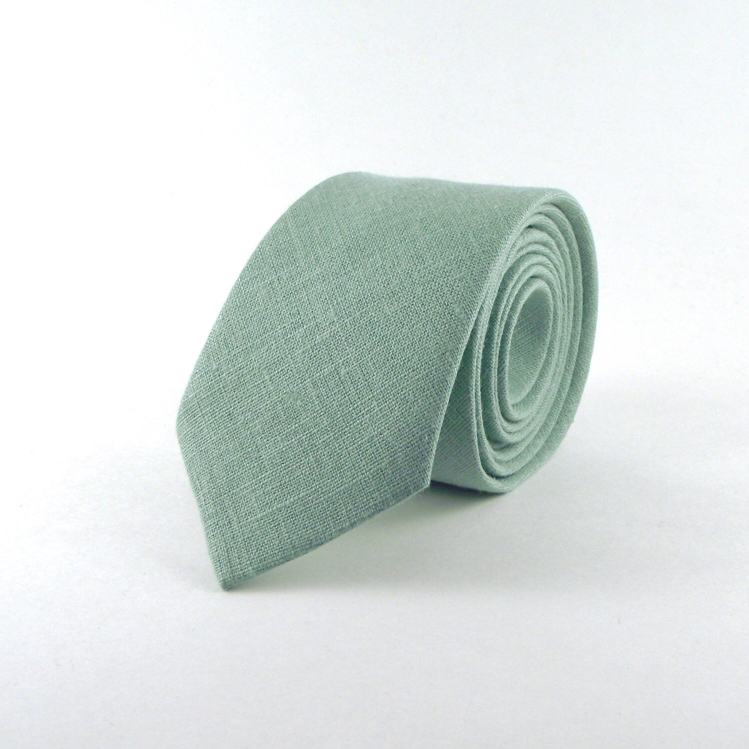 Dusty Sage Tie Men's Pale Blue Green Dusty Sage Linen Etsy