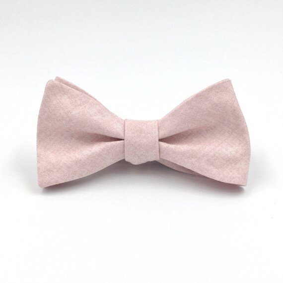 Blush Bow Tie Mens Icy Pink Blush Bowtie Pale Pink Tie | Etsy