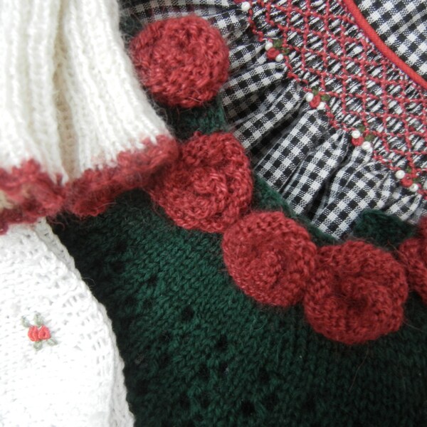 Elegante fruncido y tejer ropa para mu&ntilde;eca Sasha