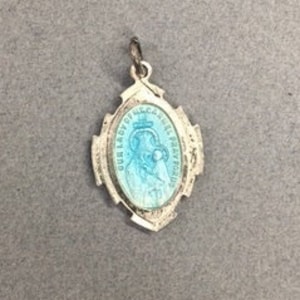 Our Lady Mt Carmel Blue Virgin Mary Vintage Catholic Gift