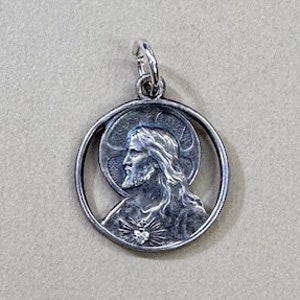 Jesus Christ Medal Religious Pendant Antique Vintage Catholic Gifts
