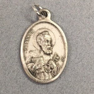 St Paul Medal St Peter Apostle Gentiles Saint Fishermen Two Sided Vintage Catholic Gifts